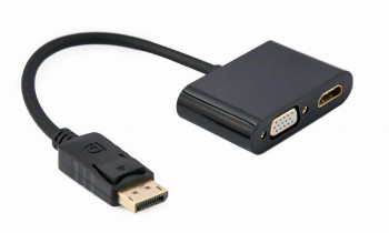 Gembird A-DPM-HDMIFVGAF-01 Displayport Cable 0.1 M Black A-DPM-HDMIFVGAF-01