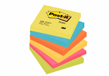 Post-It Notes 76 Mm X 76 Mm Energetic Colours Pack 6 7100183441 7100296019