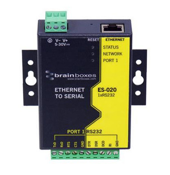 Brainboxes ES-020 Ethernet 1 Port RS232 10xScrew ES-020