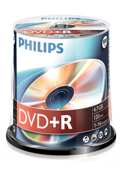 Philips DR4S6B00F/00 100 x DVD+R. 4.7GB/120min. 16x DR4S6B00F/00