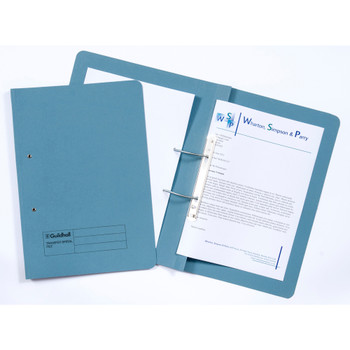 Guildhall Spring Transfer File Manilla Foolscap 315Gsm Blue Pack 50 348-BLUZ