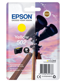 Epson C13T02V44010 Singlepack Yellow 502 Ink C13T02V44010