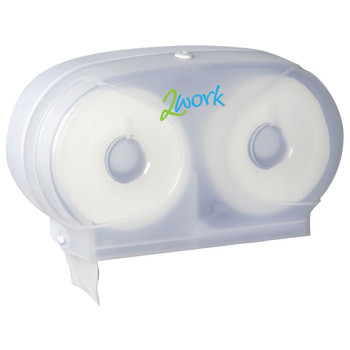 2Work Micro Twin Toilet Roll Dispenser 2W06438 2W06438
