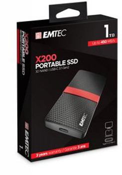 Emtec ECSSD1TX200 X200 1000 Gb Black. Red ECSSD1TX200