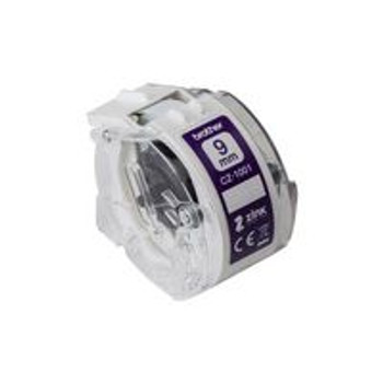 Brother CZ1001 9mm white tape - 5m. CZ1001
