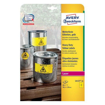 Avery L6127-20 Self-Adhesive Label Rounded L6127-20