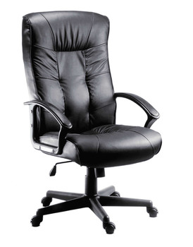 Gloucester High Back Leather Faced Executive Chair Black 8507 8507