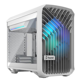 Fractal Design Torrent Nano Light Tg Rgb White Case W/ Light Tint Glass Window M FD-C-TOR1N-05