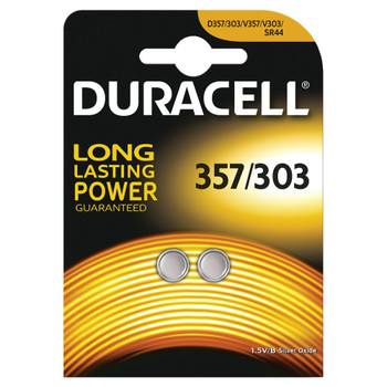 Duracell 1.5V Silver Oxide Button Battery Pack of 2 75053932 DU357