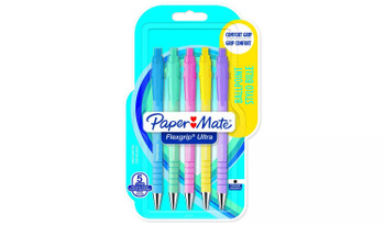 Flexgrip Ultra Pastel Ballpoint Pens Medium 1.0Mm Tip Black Ink Pack 5 2152934 2152934