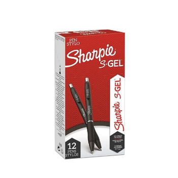 Sharpie S-Gel Rollerball Pen 0.7Mm Line Black Pack 12 2136595 2136595