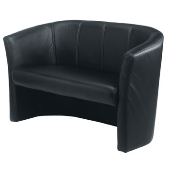 Avior Black 2 Seat Vinyl Tub Sofa KF03528 KF03528