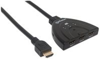 Manhattan 207874 Hdmi Switch 3-Port. 4K@60Hz. 207874