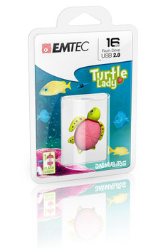 Emtec ECMMD16GM335 Turtle Lady Usb Flash Drive ECMMD16GM335