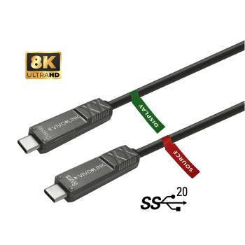 Vivolink PROUSBCMM15OP USB-C to USB-C Cable 15m PROUSBCMM15OP