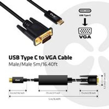 Club3D CAC-1512 Usb Type C To Vga Active CAC-1512