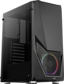 AeroCool AEROPGSZAURON-FRGB-G Zauron Midi Tower Black AEROPGSZAURON-FRGB-G