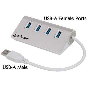 Manhattan 163767 Usb-A 4-Port Hub. 4X Usb-A 163767