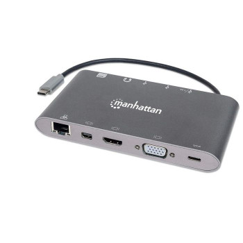 Manhattan 152808 Usb-C Dock/Hub With Card 152808