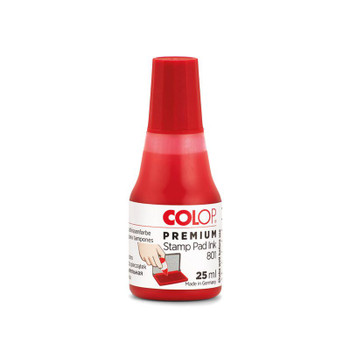 Colop 801 25Ml High Quality Water Based Stamp Pad Ink Red 109750