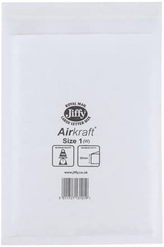 Jiffy Airkraft Bag Size 1 170x245mm White JL-1 Pack of 10 04890 JF79291