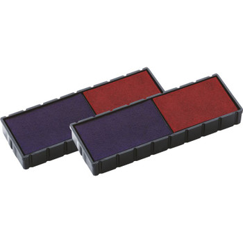 Colop E/12/2 Replacement Stamp Pad Fits Mini-Dater S120/Wd Blue/Red Pack 2 107147