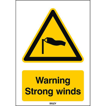 Brady W/W064/EN507/PE-297X420-1 ISO Safety Sign - Warning W/W064/EN507/PE-297X420-1