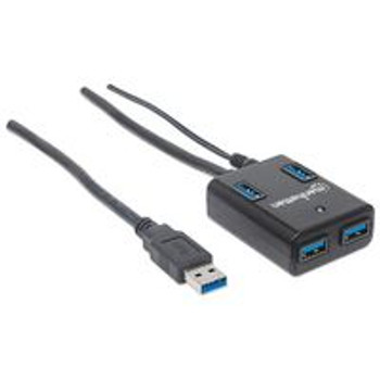 Manhattan 162302 Usb-A 4-Port Hub. 4X Usb-A 162302