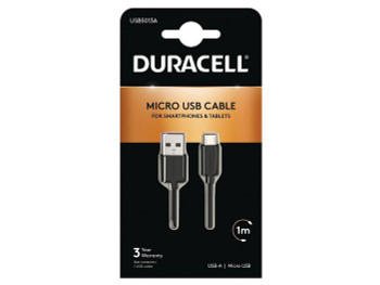 Duracell USB5013A Sync/Charge Cable 1 Metre USB5013A