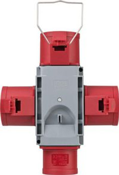 Brennenstuhl 1081670 Power Plug Adapter Grey. Red 1081670