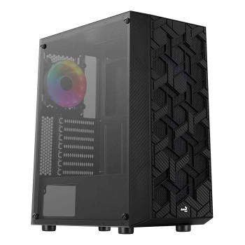 AeroCool AEROPGS-HIVE-G-BK-V3 Hive-G-Bk-V3 Midi Tower Black AEROPGS-HIVE-G-BK-V3