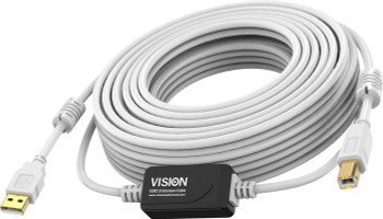 Vision TC 15MUSB+/2 White Usb 2.0 Cable 15M TC 15MUSB+/2