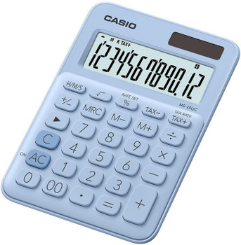 Casio MS-20UC-LB Calculator Desktop Basic Blue MS-20UC-LB