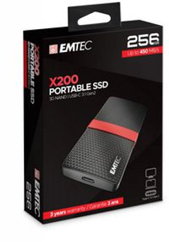 Emtec ECSSD256GX200 X200 256 Gb Black. Red ECSSD256GX200