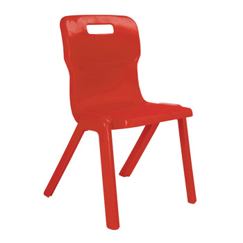 Titan One Piece Chair 350mm Red Pack of 10 KF839132 KF839132