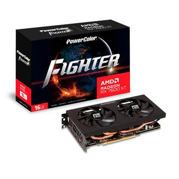 Powercolor Radeon Rx 7600 Xt Fighter 16Gb Gddr6/Pci Express 4.0/Mhz/18000Mhz RX7600XT 16G-F