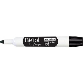 Berol Dry Wipe Whiteboard Marker Bullet Tip 2Mm Line Black Pack 48 1984868