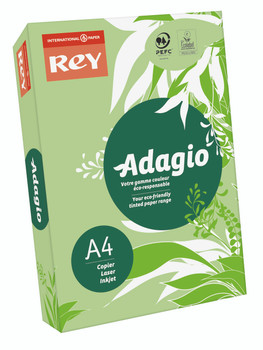 Rey Adagio Paper A4 80Gsm Leaf Green Ream 500 Adagi080x939 RYADA080X406