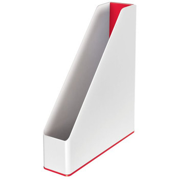 Leitz Wow Duo Colour Magazine File White/Red - 53621026 53621026