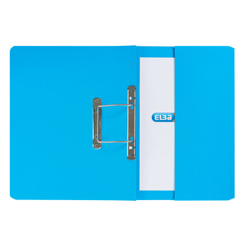 Elba Stratford Spring Pocket File 320gsm Foolscap Blue Pack of 25 100090146 GX30113
