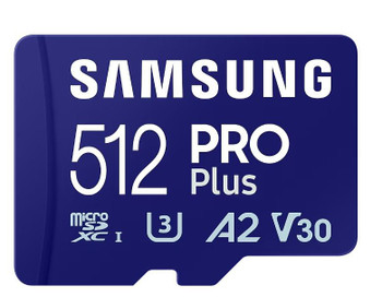 Samsung Pro Plus 512Gb Microsdxc Uhs-I Class 10 Memory Card And Adapter MB-MD512SA/EU