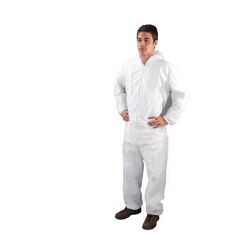 Non-Woven Coverall XXL 48-52 " White Tested to PPE Directive 89/686/EEC DC0 HEA00368