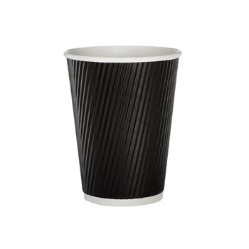 35cl Black Ripple Cup Pack of 500 HHRWPA12 AS30034