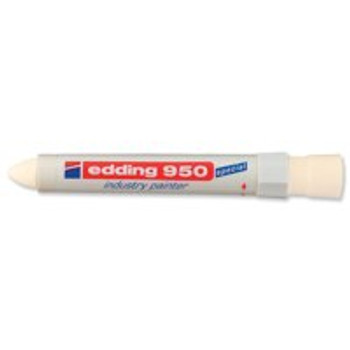 Edding 950 Industry Painter Permanent Marker Bullet Tip 10Mm Line White Pack 10 4-950049