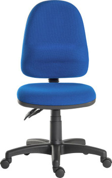 Ergo Twin High Back Fabric Operator Office Chair Without Arms Blue - 2900BLU - 2900BLU