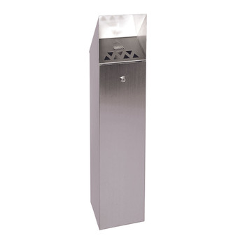 Silver Hooded Top Cigarette Ash Tower Bin 6.6 Litre 317468 SBY08763