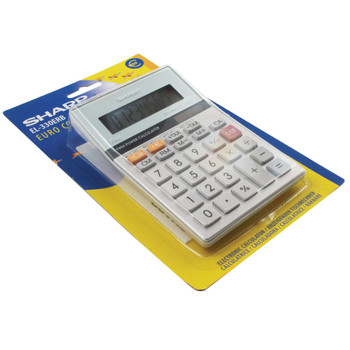 Sharp Silver 8-Digit Semi-Desktop Calculator EL-330ERB SH02443