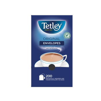 Tetley Orignal Tea Bags Indivually Wrapped And Enveloped Pack 200 NWT004