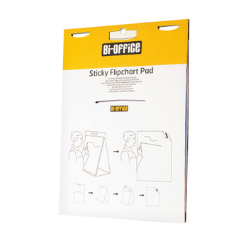 Bi-Office Table Top Self-Stick Flipchart Pad 585x500mm 20 Sheet White FL148 BQ55484