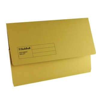Exacompta Guildhall Document Wallet Foolscap Yellow Pack of 50 GDW1-YLW GH14034